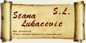 Stana Lukačević vizit kartica